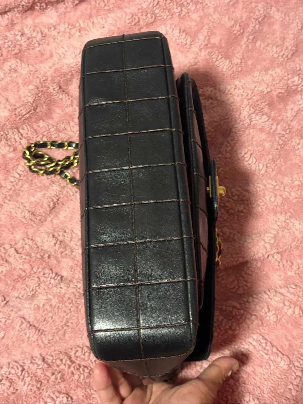 Chanel Choco Bag Flapwith Gold Chain